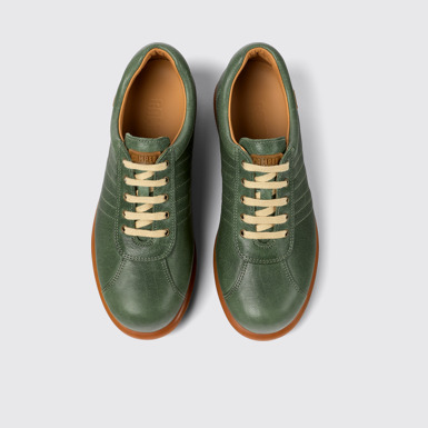 Pelotas Chaussures en cuir tanné végétal vert pour femme