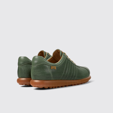Back view of Pelotas Green vegetable tanned leather shoes for women