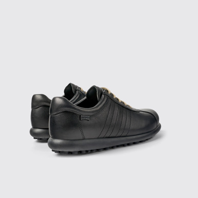 Back view of Pelotas Black Vegetable Tanned Leather Shoes for Women.
