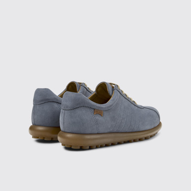 Back view of Pelotas Blue Nubuck Shoe for Women