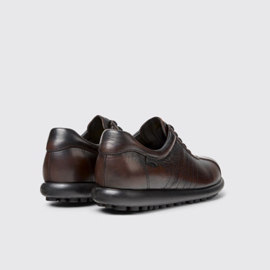 Back view of Pelotas Burgundy Leather Shoes for Women.