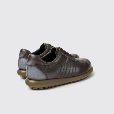 Back view of Pelotas Brown Leather Shoes for Women.
