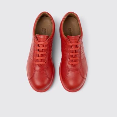 Overhead view of Pelotas Festival Edition Iconic Red Shoes for Women