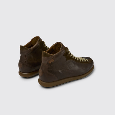 Back view of Pelotas Dark brown leather ankle boots for men