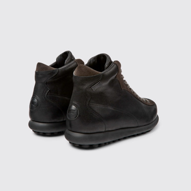 Back view of Pelotas Multicolor Vegetable Tanned Leather Ankle Boots for Men.