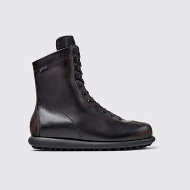 Side view of Pelotas Multicolor Leather Mid Boots for Men.