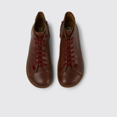 Overhead view of Peu Brown ankle boot for men