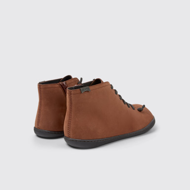 Back view of Peu Red nubuck ankle boots for men