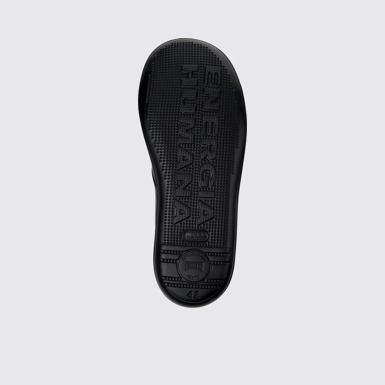The sole of Beetle Black Leather Ankle Boots for Men.