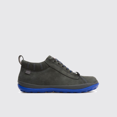 Side view of Peu Pista Grey Ankle Boots for Men