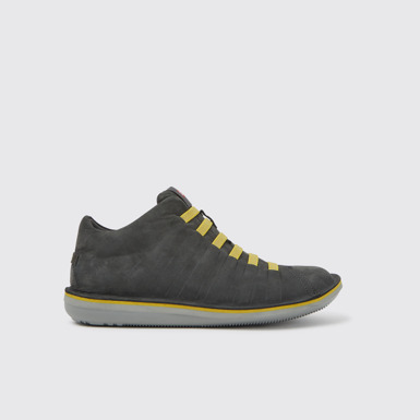 Side view of Beetle Grey nubuck sneakers