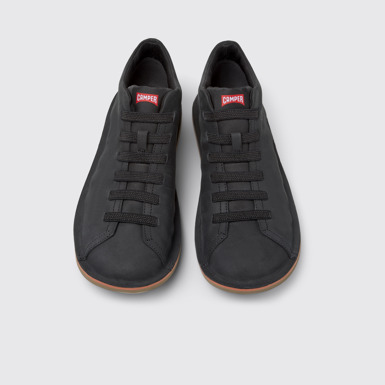 Overhead view of Beetle Gray Nubuck Ankle Boots for Men.
