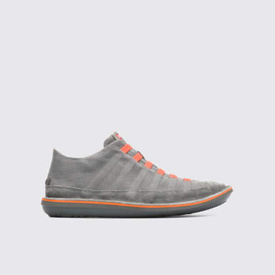 Side view of Beetle Grey Ankle Boots for Men