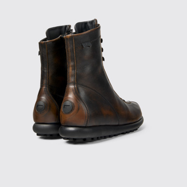 Back view of Pelotas Bi-color Leather Boots for Women