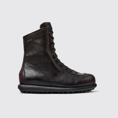 Pelotas Bottes mi-hautes en cuir bordeaux pour femme.