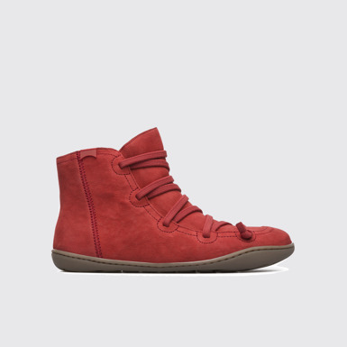 Side view of Peu Red Ankle Boots for Women