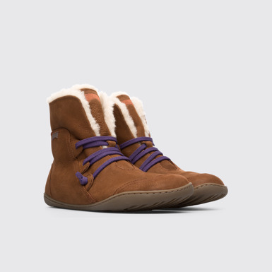 Front view of Peu Brown Ankle Boots for Women