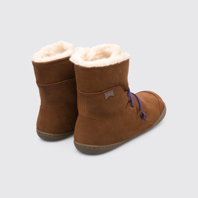 Back view of Peu Brown Ankle Boots for Women