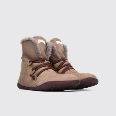 Front view of Peu Grey Ankle Boots for Women