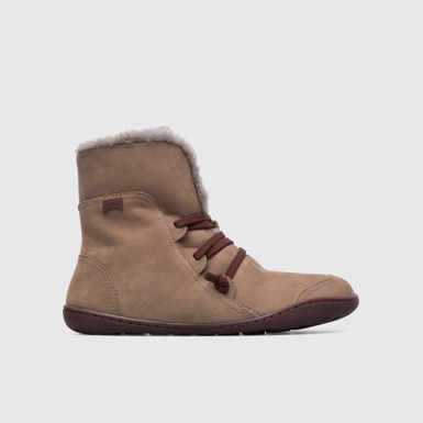 Side view of Peu Grey Ankle Boots for Women