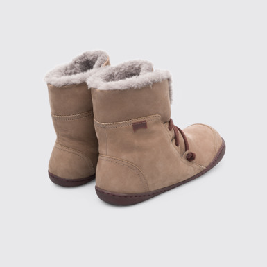 Back view of Peu Grey Ankle Boots for Women