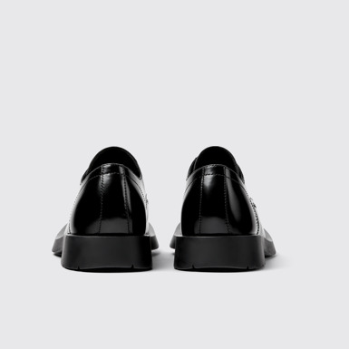 Back view of Mil 1978 Black leather shoes