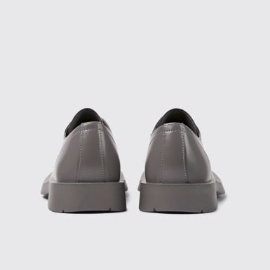 Back view of MIL 1978 Gray leather shoes