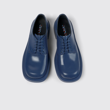 Overhead view of MIL 1978 Blue Leather Blucher