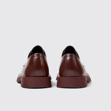 Back view of MIL 1978 Burgundy Leather Shoes