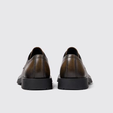 Back view of MIL 1978 Three-Toned Brushed Leather Shoes