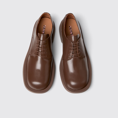 Overhead view of MIL 1978 Brown Leather Shoes