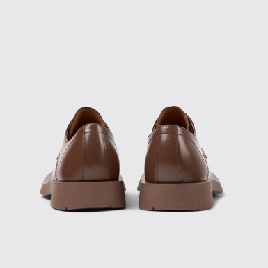 Back view of MIL 1978 Brown Leather Shoes