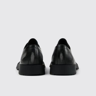 Back view of Mil 1978 Black leather shoes