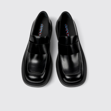 Overhead view of Mil 1978 Black Leather Loafers