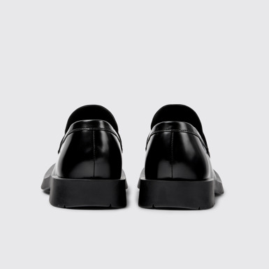 Back view of Mil 1978 Black Leather Loafers