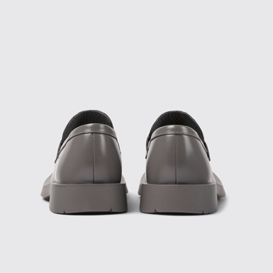 Back view of MIL 1978 Gray leather loafers
