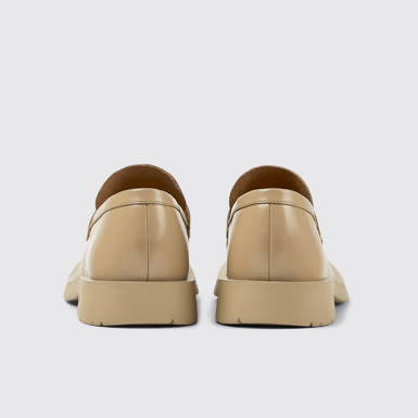 Back view of MIL 1978 Beige leather loafers