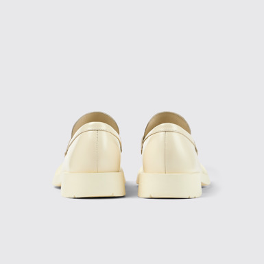 Back view of MIL 1978 White Leather Moccasin