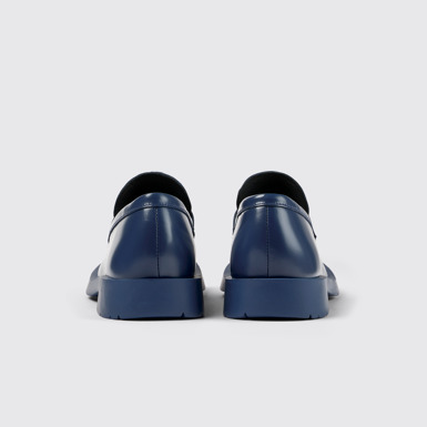 Back view of MIL 1978 Blue Leather Moccasin