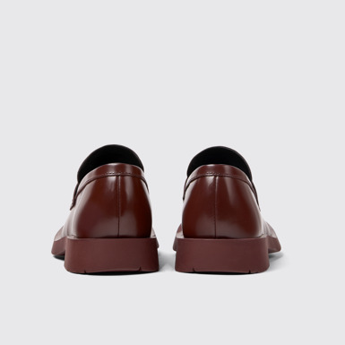 Back view of MIL 1978 Burgundy Leather Loafers