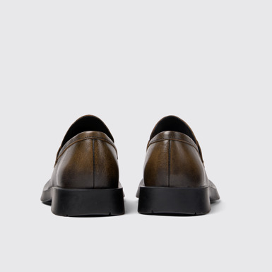 Back view of MIL 1978 Three-Toned Brushed Leather Loafers