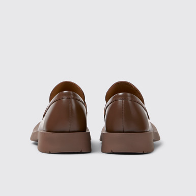 Back view of MIL 1978 Brown Leather Loafers