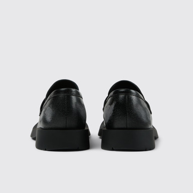 Back view of Mil 1978 Black Leather Loafers