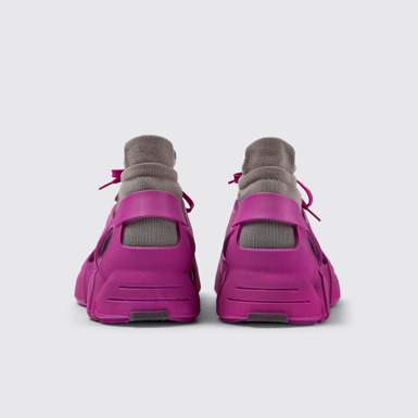 Back view of Tossu Purple caged sneakers