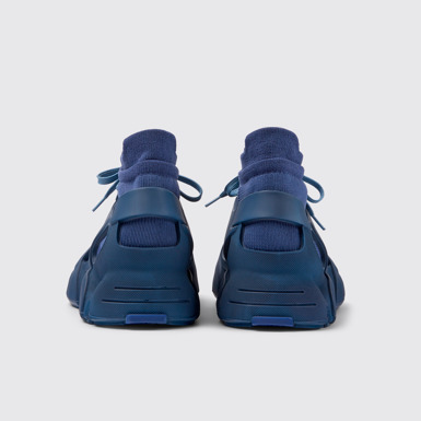 Back view of Tossu Blue caged sneakers