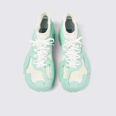 Overhead view of Tossu Light green caged sneakers