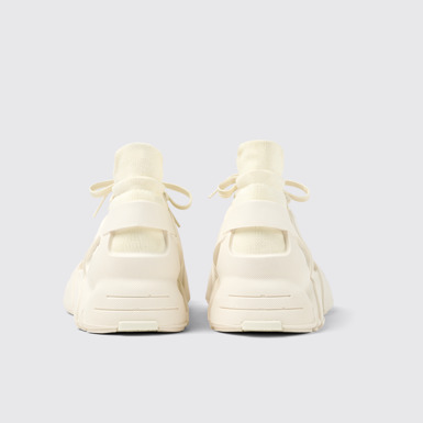 Back view of Tossu White Caged Sneakers