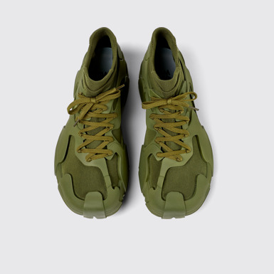 Overhead view of Tossu Green Synthetic Sneaker