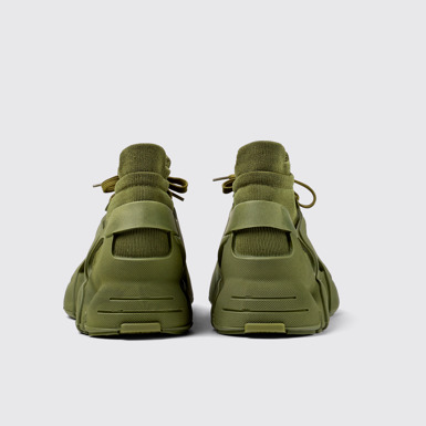 Back view of Tossu Green Synthetic Sneaker
