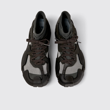 Overhead view of Tossu Gray Caged Sneakers